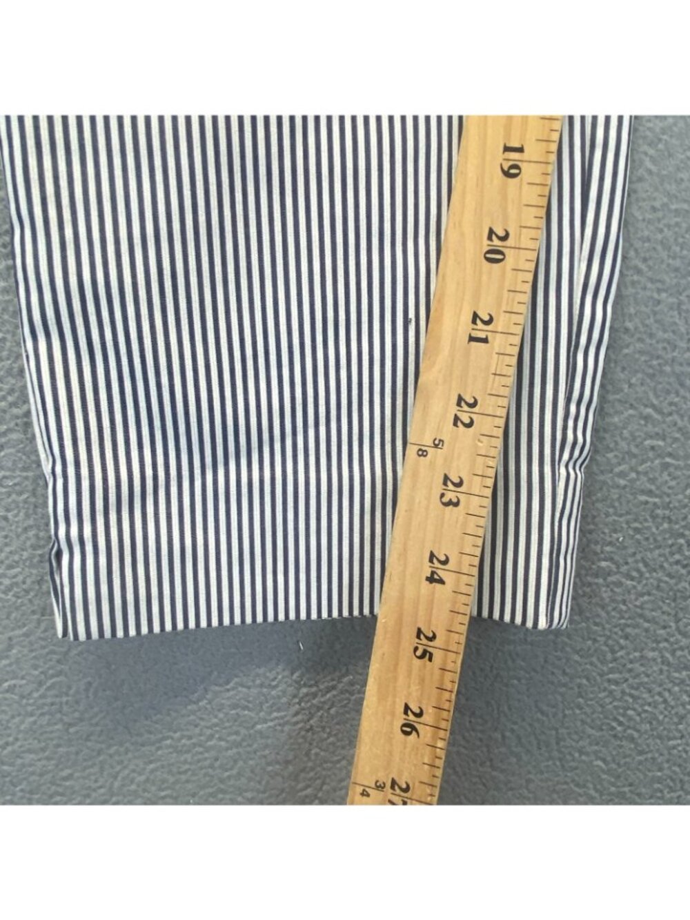 Anne Klein Black & White Stripe Ankle Pockets Pants ,Pockets,Zipper Size 12 - Picture 6 of 13